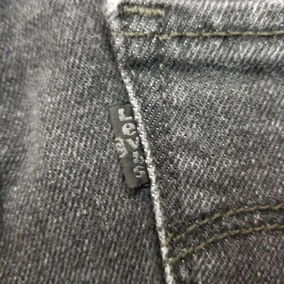 Levi's 711 Skinny Bandit Black Distressed Jeans - Picture 8 of 11